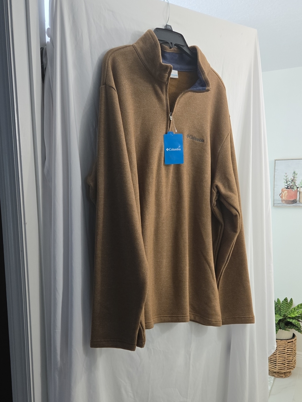 Columbia Men’s Brown Zip-Up Fleece Pullover